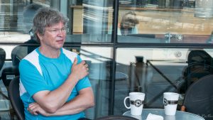 Jürgen im Cafe am Bahnhof Oslo